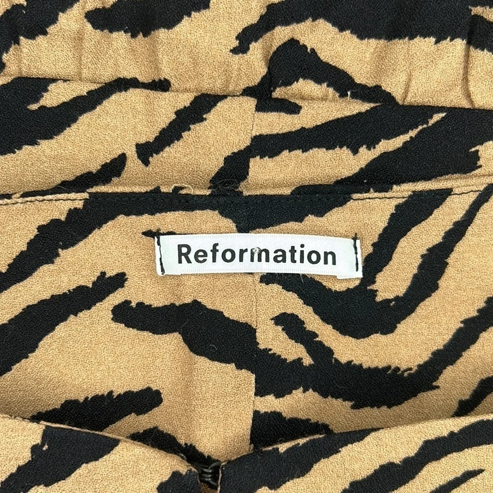 Reformation Dallas Bustier Top in Rajah Animal Print New Size 10
